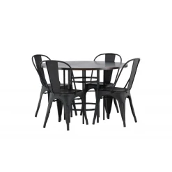 Copenhagen Rundt Spisebordssæt - Sort og Mocca