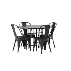 Copenhagen Rundt Spisebordssæt - Sort og Mocca