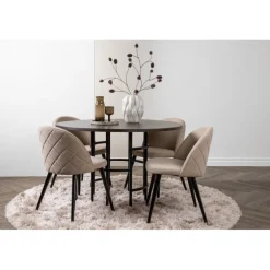 Copenhagen Rundt Spisebordssæt - Beige og Mocca