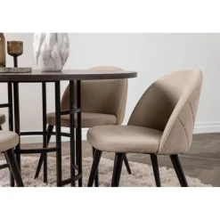 Copenhagen Rundt Spisebordssæt - Beige og Mocca