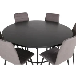 Copenhagen Rundt Spisebordssæt - Sort og Grå