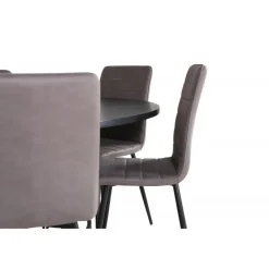 Copenhagen Rundt Spisebordssæt - Sort og Grå