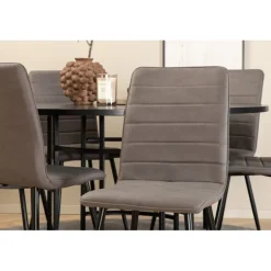 Copenhagen Rundt Spisebordssæt - Sort og Grå