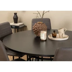 Copenhagen Rundt Spisebordssæt - Sort og Grå