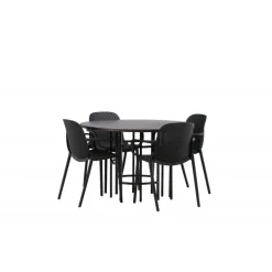 Copenhagen Rundt Spisebordssæt - Sort og Mocca