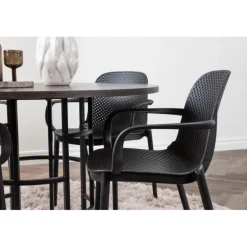 Copenhagen Rundt Spisebordssæt - Sort og Mocca