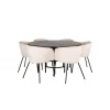 Copenhagen Rundt Spisebordssæt - Beige og Sort