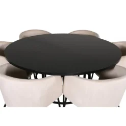 Copenhagen Rundt Spisebordssæt - Beige og Sort