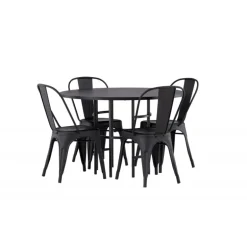 Copenhagen Rundt Spisebordssæt - Sort