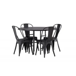 Copenhagen Rundt Spisebordssæt - Sort