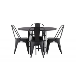 Copenhagen Rundt Spisebordssæt - Sort