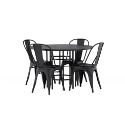 Copenhagen Rundt Spisebordssæt - Sort