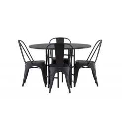 Copenhagen Rundt Spisebordssæt - Sort