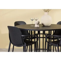 Copenhagen Rundt Spisebordssæt - Sort