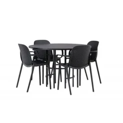 Copenhagen Rundt Spisebordssæt - Sort