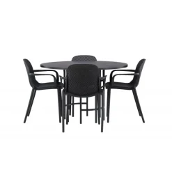 Copenhagen Rundt Spisebordssæt - Sort