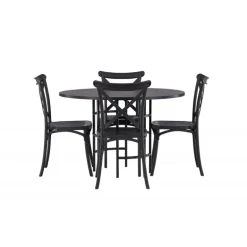 Copenhagen Rundt Spisebordssæt - Sort