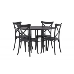 Copenhagen Rundt Spisebordssæt - Sort