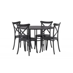 Copenhagen Rundt Spisebordssæt - Sort