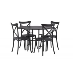 Copenhagen Rundt Spisebordssæt - Sort