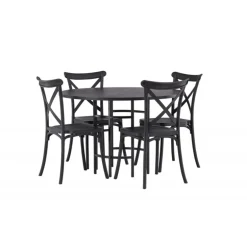 Copenhagen Rundt Spisebordssæt - Sort