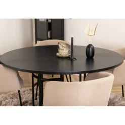 Copenhagen Rundt Spisebordssæt - Beige og Sort