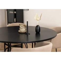 Copenhagen Rundt Spisebordssæt - Beige og Sort