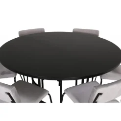 Copenhagen Rundt Spisebordssæt - Sort og Grå