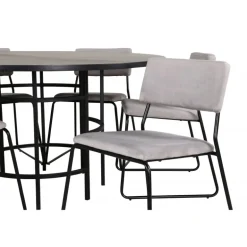 Copenhagen Rundt Spisebordssæt - Sort og Grå