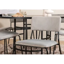 Copenhagen Rundt Spisebordssæt - Sort og Grå