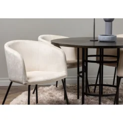 Copenhagen Rundt Spisebordssæt - Beige og Mocca