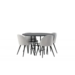Copenhagen Rundt Spisebordssæt - Sort og Grå