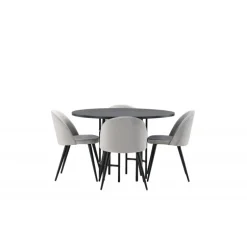 Copenhagen Rundt Spisebordssæt - Sort og Grå