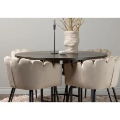 Copenhagen Rundt Spisebordssæt - Beige og Mocca