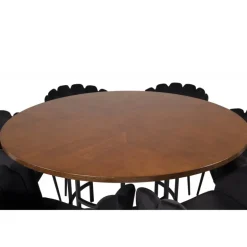 Copenhagen Rundt Spisebordssæt - Sort og Brun