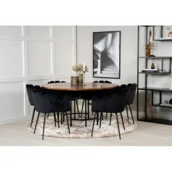 Copenhagen Rundt Spisebordssæt - Sort og Brun