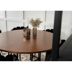 Copenhagen Rundt Spisebordssæt - Sort og Brun