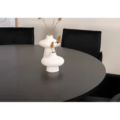 Copenhagen Rundt Spisebordssæt - Sort og Kobber