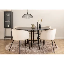 Copenhagen Rundt Spisebordssæt - Beige og Sort