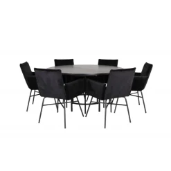 Copenhagen Rundt Spisebordssæt - Sort