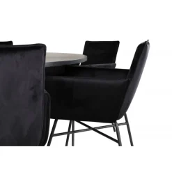 Copenhagen Rundt Spisebordssæt - Sort