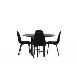 Copenhagen Rundt Spisebordssæt - Sort