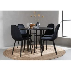Copenhagen Rundt Spisebordssæt - Sort