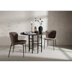 Copenhagen Rundt spisebord - Sort og Mocca