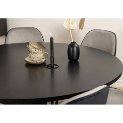 Copenhagen Rundt Spisebordssæt - Sort og Lysegrå