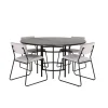 Copenhagen Rundt Spisebordssæt - Sort og Lysegrå