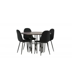 Copenhagen Rundt Spisestuesæt - Sort og Mocca