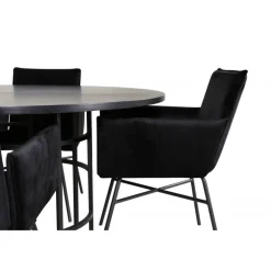 Copenhagen Rundt Spisestuesæt - Sort