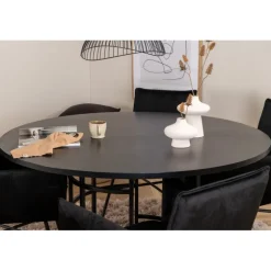 Copenhagen Rundt Spisestuesæt - Sort