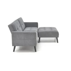 CORNELIUS sammenklappelig sofa med ottoman, - Grå